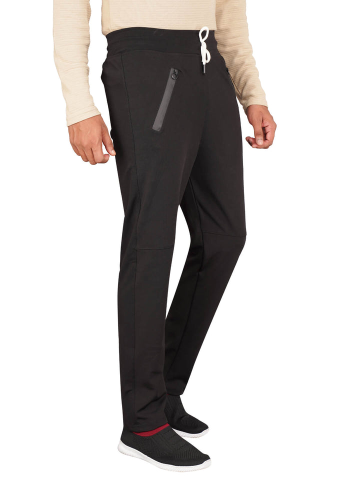 Crownly Track Pant Black with side zipper - Crownlykart